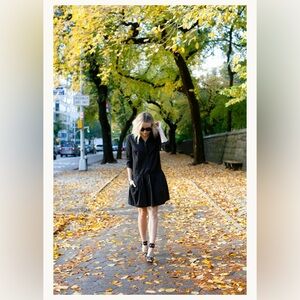 Splendid x Damsel The Cotton Collection Long Sleeve Dress size small black